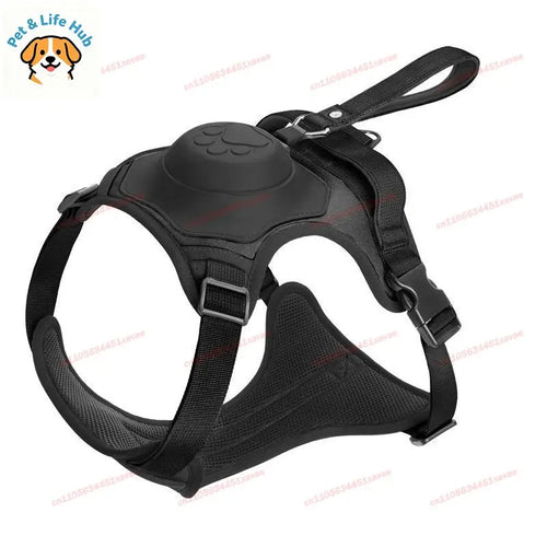 All In One Retractable Dog Leash Harness Anti-Escape No Pull Pet Vest Style Harness For Medium Large Dogs Walking