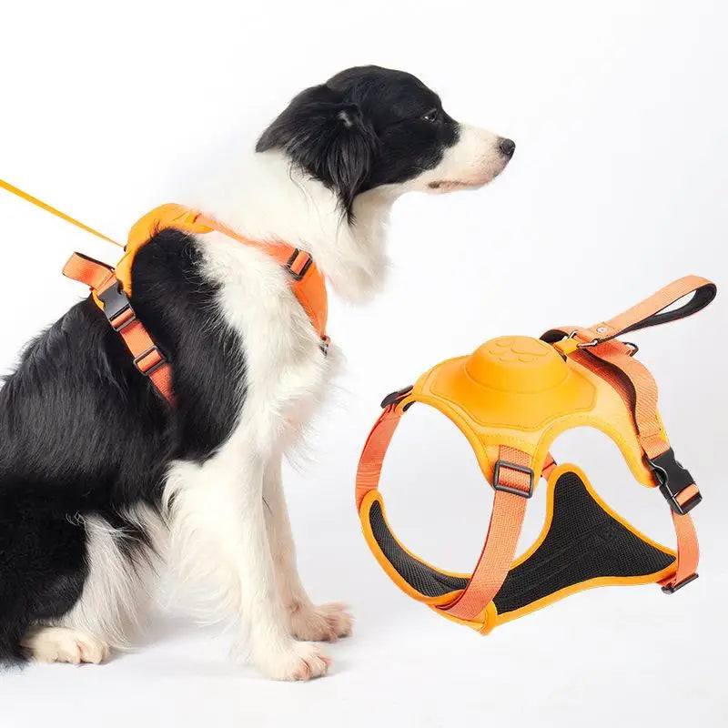 All In One Retractable Dog Leash Harness Anti-Escape No Pull Pet Vest Style Harness For Medium Large Dogs Walking
