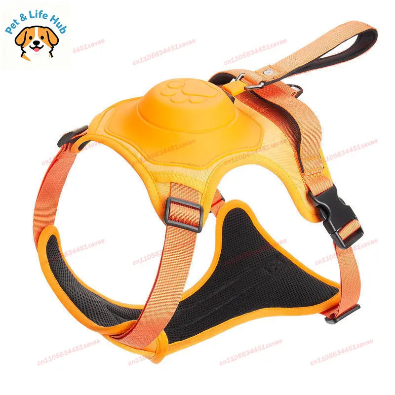 All In One Retractable Dog Leash Harness Anti-Escape No Pull Pet Vest Style Harness For Medium Large Dogs Walking